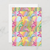 フラミンゴパレード ポストカード (正面/裏面)