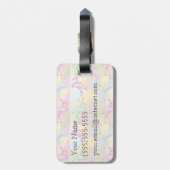 フラミンゴパレード ラゲッジタグ (裏面縦)