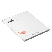 フラミンゴパーソナライズされたさん ノートパッド (アングル)