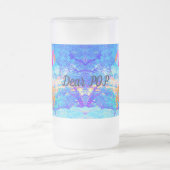 フラミンゴパーソナライズされたアートガラスマグカップパパ フロストグラスビールジョッキ (中央)