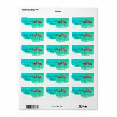 フラミンゴパーソナライズされたス学校ラベル ラベル (フルシート)