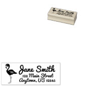 フラミンゴパーソナライズされた熱帯島の鳥の住所 ラバースタンプ (押印)