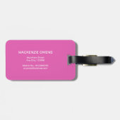 フラミンゴパーソナライズされた&パイナップル夏 ラゲッジタグ (裏面横)