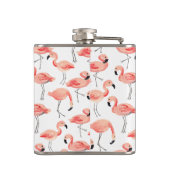 フラミンゴパーソナライズされた フラスク (裏面)