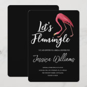 フラミンゴパーティで祝福しよう！トロピカル ブライダルシャワーバッシュ 招待状 (正面/裏面)