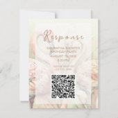フラミンゴパーティーテーマ QRコードRSVP 出欠カード (裏面)