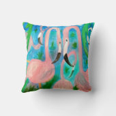 フラミンゴパーティー枕 クッション (裏面)