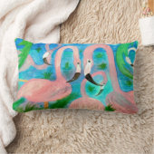 フラミンゴパーティー装飾用クッション ランバークッション (ブランケット)