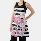 フラミンゴビベスオンリーブラック&ホワイトストライプズFlamingo エプロン (インサイチュ)