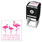 フラミンゴビーチの住所カスタム セルフインキングスタンプ (インサイチュ)