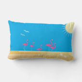 フラミンゴビーチシーン ランバークッション (裏面)