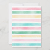 フラミンゴビーチ熱帯ブライダルシャワー 招待状 (裏面)