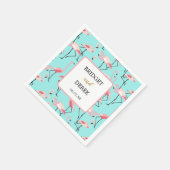 フラミンゴビーチ結婚式 スタンダードカクテルナプキン (角)