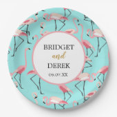 フラミンゴビーチ結婚式 ペーパープレート (正面)