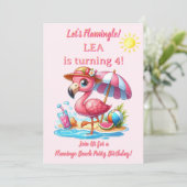 フラミンゴビーチ誕生日招待状 Let's Flamingl 招待状 (スタンド正面)