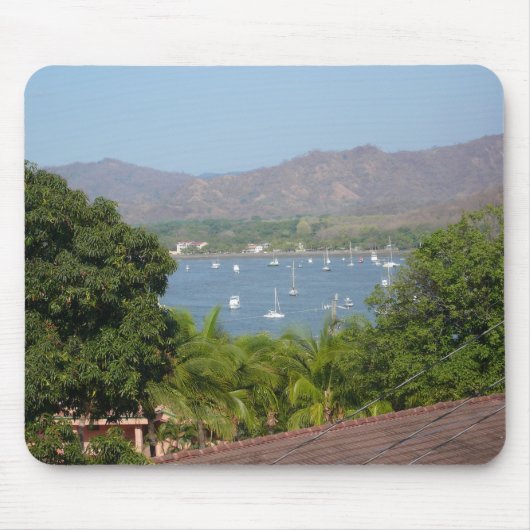 フラミンゴビーチ、コスタリカのボート停泊 マウスパッド (正面)