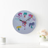フラミンゴビーチ ラージ壁時計 (ホーム)