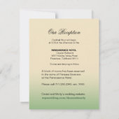 フラミンゴビーチ レセプション詳細 | エメラルド 招待状 (裏面)