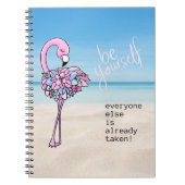 フラミンゴビーユー感動的引用文 ノートブック (正面)