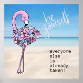 フラミンゴビーユー感動的引用文 ポスター (正面)