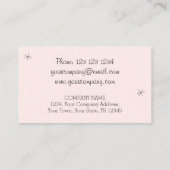 フラミンゴピンクのダイヤモンド名刺 名刺 (裏面)