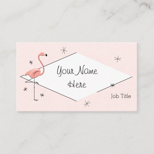フラミンゴピンクのダイヤモンド名刺 名刺 (正面)