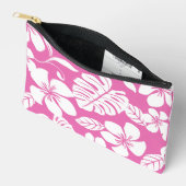 フラミンゴピンクのピンクビキニ模様 アクセサリーポーチ (見開き)