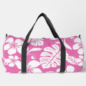 フラミンゴピンクのピンクビキニ模様 ダッフルバッグ (正面)