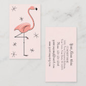 フラミンゴピンクの名刺 名刺 (正面/裏面)