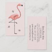 フラミンゴピンクの名刺 名刺 (正面/裏面)