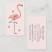 フラミンゴピンクの名刺 名刺 (正面/裏面)