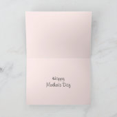 フラミンゴピンクの素晴らしいママ!母のデイカード カード (内部)