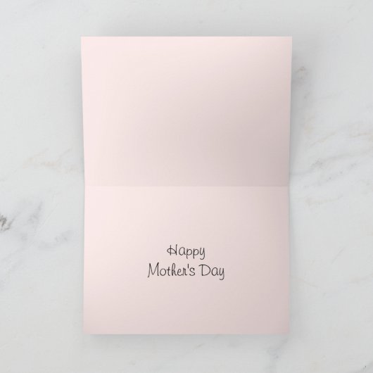 フラミンゴピンクの素晴らしいママ!母のデイカード カード (内部)