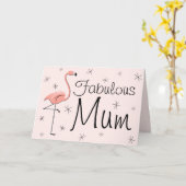 フラミンゴピンクの素晴らしいママ!母のデイカード カード (黄色い花)