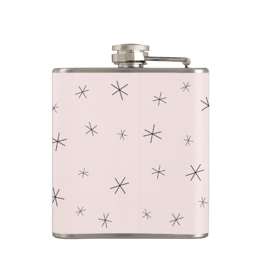 フラミンゴピンクの素晴らしい!フラッ包まれたク フラスク (裏面)