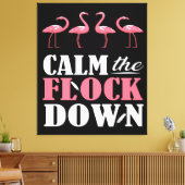 フラミンゴピンクの群れを落ち着かせる キャンバスプリント (インサイチュ (リビング))