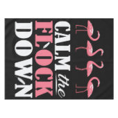 フラミンゴピンクの群れを落ち着かせる テーブルクロス (正面(横))