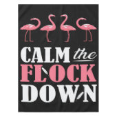 フラミンゴピンクの群れを落ち着かせる テーブルクロス (正面)