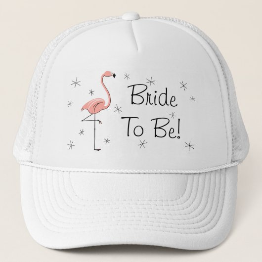 フラミンゴピンクの「花嫁になれ！」 トラッカーハット (正面)