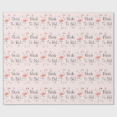 フラミンゴピンクの「花嫁へ!」ラッピング紙 ラッピングペーパー (フラット)