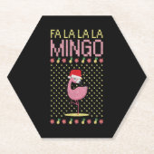 フラミンゴピンクビークギフトクリスマス ペーパーコースター (正面)