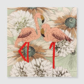 フラミンゴピンクフローラ熱帯葉グリッター (正面)