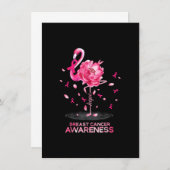 フラミンゴピンクリボン乳癌認識度 招待状 (正面/裏面)