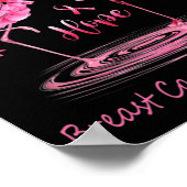 フラミンゴピンクリボン蝶の乳がん阿波 ポスター (角)