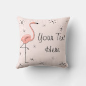フラミンゴピンク'文字'装飾用クッション クッション (裏面)