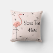 フラミンゴピンク'文字'装飾用クッション クッション (正面)