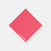 フラミンゴピンク色の名前 スタンダードカクテルナプキン (角)