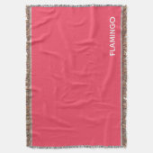 フラミンゴピンク色の名前 スローブランケット (正面縦)
