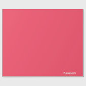 フラミンゴピンク色の名前 ラッピングペーパー (フラット)