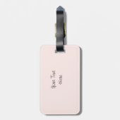 フラミンゴピンク「文字」荷物タグ ラゲッジタグ (裏面縦)